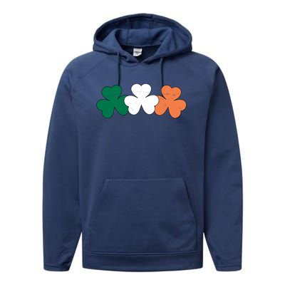 Irish Lucky Shamrock St Patrick Performance Fleece Hoodie