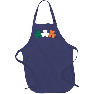 Irish Lucky Shamrock St Patrick Full-Length Apron With Pockets