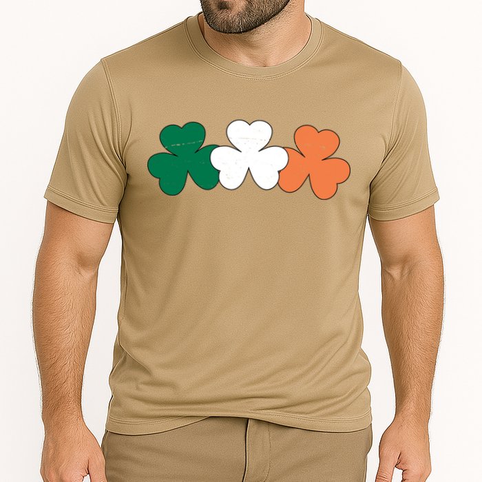 Irish Lucky Shamrock St Patrick Cooling Performance Crew T-Shirt