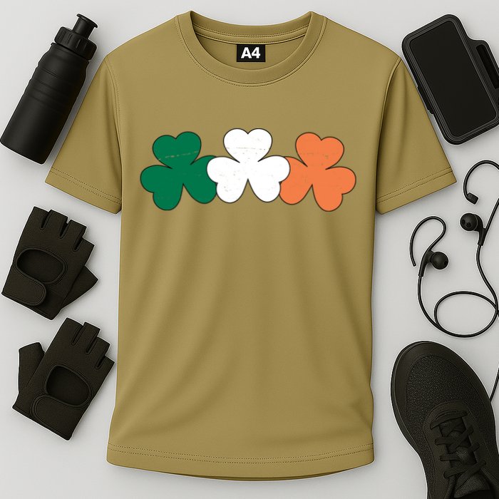 Irish Lucky Shamrock St Patrick Cooling Performance Crew T-Shirt