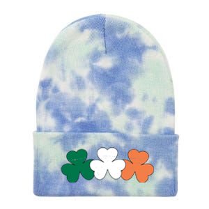 Irish Lucky Shamrock St Patrick Tie Dye 12in Knit Beanie