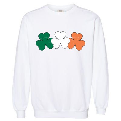Irish Lucky Shamrock St Patrick Garment-Dyed Sweatshirt