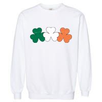 Irish Lucky Shamrock St Patrick Garment-Dyed Sweatshirt