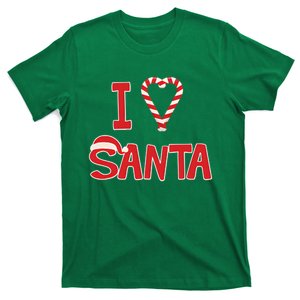 I Love Santa Cute Christmas Candy T-Shirt