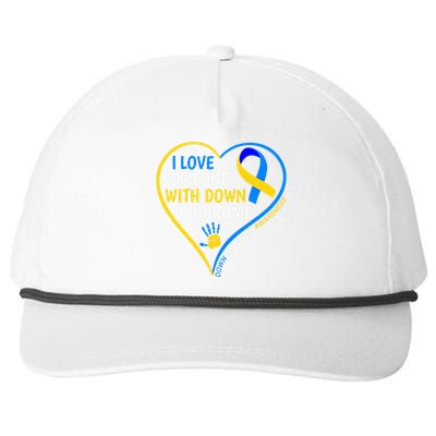 I Love Someone With Down Syndrome Down Syndrome Awareness Snapback Five-Panel Rope Hat