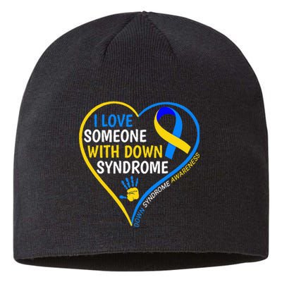 I Love Someone With Down Syndrome Down Syndrome Awareness Sustainable Beanie