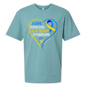 I Love Someone With Down Syndrome Down Syndrome Awareness Sueded Cloud Jersey T-Shirt