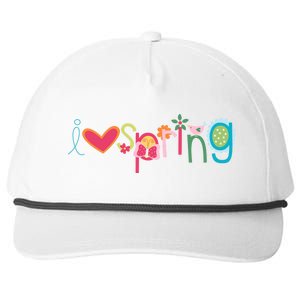 I Love Spring Colorful Snapback Five-Panel Rope Hat