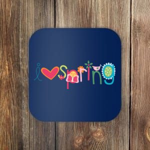 I Love Spring Colorful Coaster