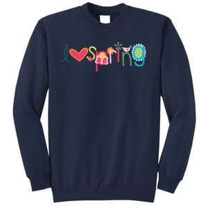 I Love Spring Colorful Tall Sweatshirt