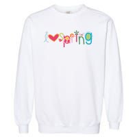 I Love Spring Colorful Garment-Dyed Sweatshirt