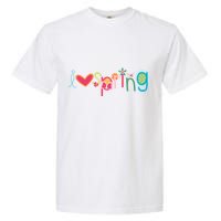 I Love Spring Colorful Garment-Dyed Heavyweight T-Shirt