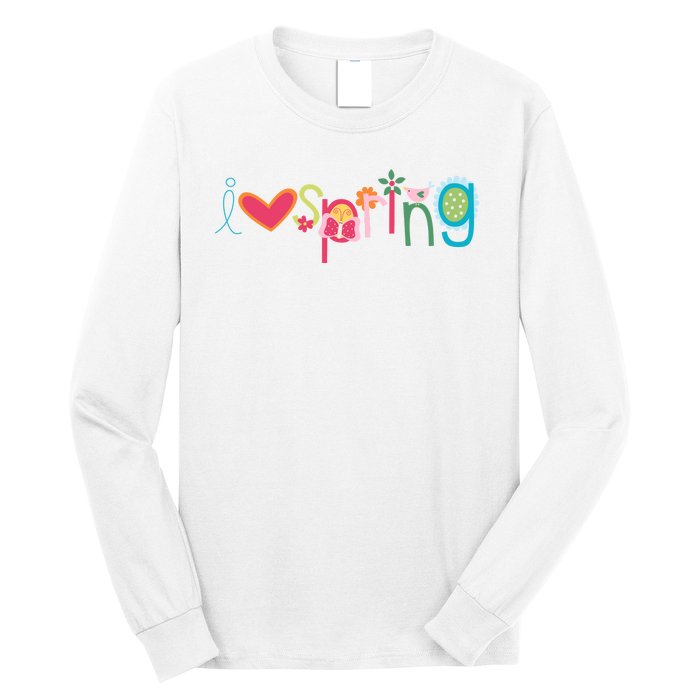 I Love Spring Colorful Long Sleeve Shirt