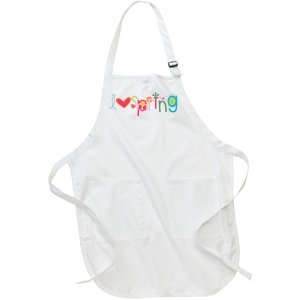 I Love Spring Colorful Full-Length Apron With Pockets