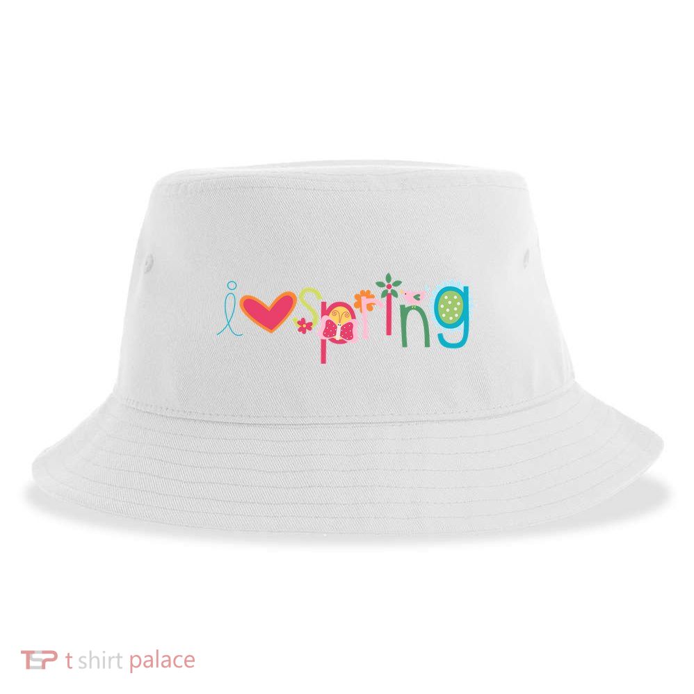 I Love Spring Colorful Sustainable Bucket Hat