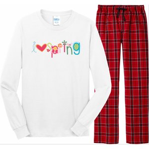 I Love Spring Colorful Long Sleeve Pajama Set