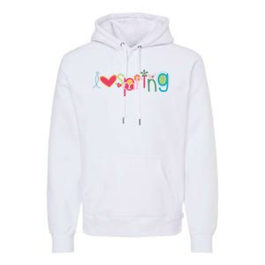 I Love Spring Colorful Premium Hoodie