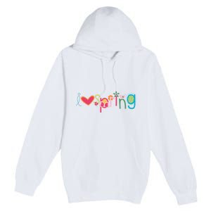 I Love Spring Colorful Premium Pullover Hoodie