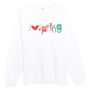 I Love Spring Colorful Premium Crewneck Sweatshirt