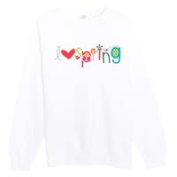 I Love Spring Colorful Premium Crewneck Sweatshirt