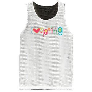 I Love Spring Colorful Mesh Reversible Basketball Jersey Tank