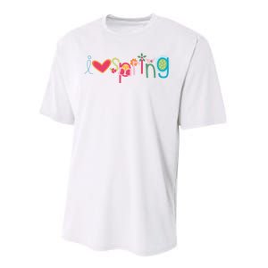 I Love Spring Colorful Performance Sprint T-Shirt