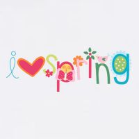 I Love Spring Colorful Poster