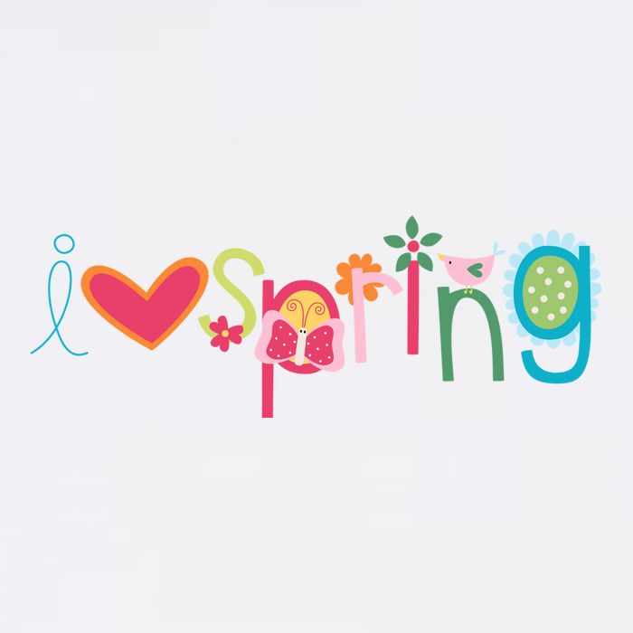 I Love Spring Colorful Poster