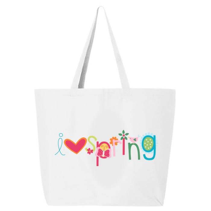 I Love Spring Colorful 25L Jumbo Tote