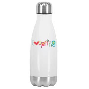 I Love Spring Colorful Stainless Steel Insulated Water Bottle