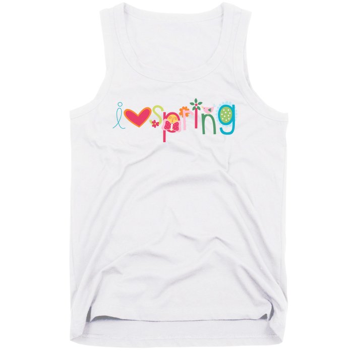 I Love Spring Colorful Tank Top