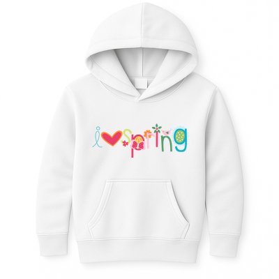 I Love Spring Colorful Kids Hoodie