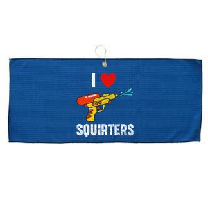 I Love Squirters Funny I Heart Squirters Large Microfiber Waffle Golf Towel