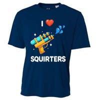 I Love Squirters Funny Cooling Performance Crew T-Shirt