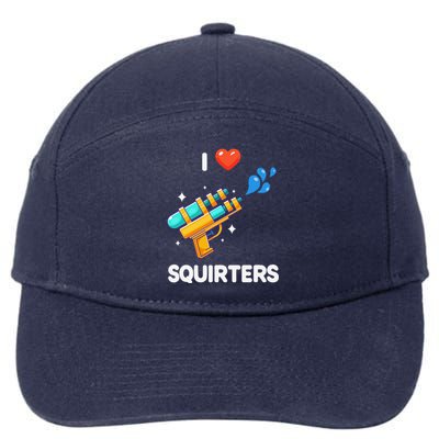 I Love Squirters Funny 7-Panel Snapback Hat