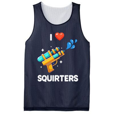 I Love Squirters Funny Mesh Reversible Basketball Jersey Tank