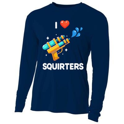 I Love Squirters Funny Cooling Performance Long Sleeve Crew