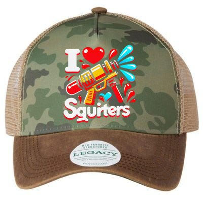 I Love Squirters Funny Legacy Tie Dye Trucker Hat