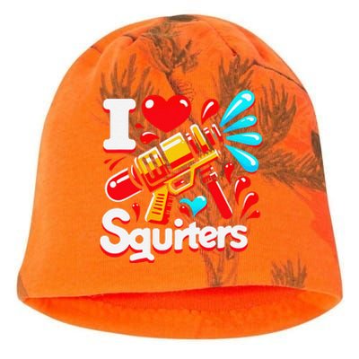 I Love Squirters Funny Kati - Camo Knit Beanie