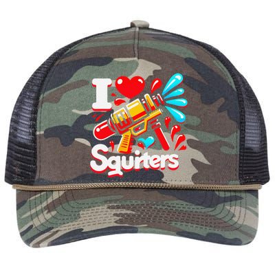 I Love Squirters Funny Retro Rope Trucker Hat Cap