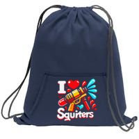 I Love Squirters Funny Sweatshirt Cinch Pack Bag