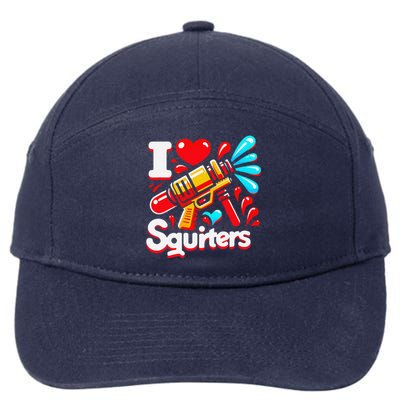 I Love Squirters Funny 7-Panel Snapback Hat