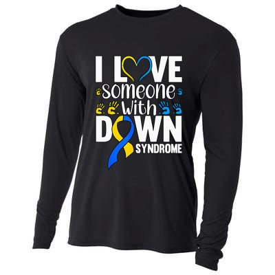 I Love Someone With Down Syndrome Cooling Performance Long Sleeve Crew