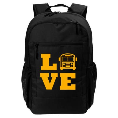 I Love School Buses, School Bus Lovers Daily Commute Backpack