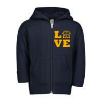 I Love School Buses, School Bus Lovers Toddler Zip Fleece Hoodie