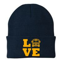 I Love School Buses, School Bus Lovers Knit Cap Winter Beanie