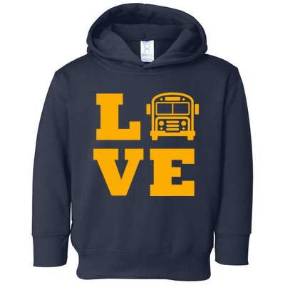 I Love School Buses, School Bus Lovers Toddler Hoodie