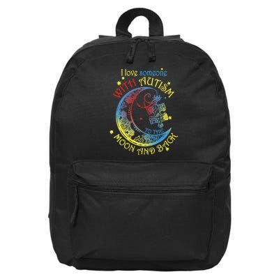 I Love Someone With Autism To The Moon And Back 16 in Basic Backpack