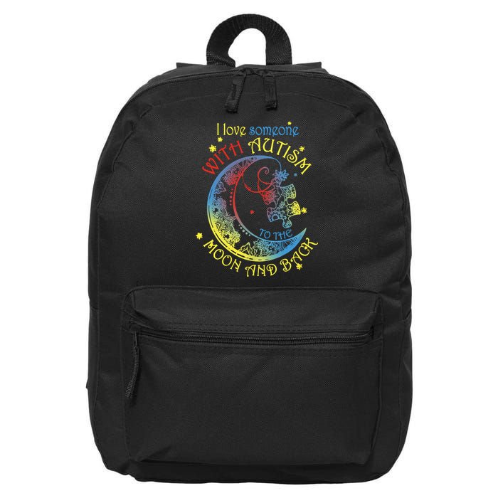 I Love Someone With Autism To The Moon And Back 16 in Basic Backpack