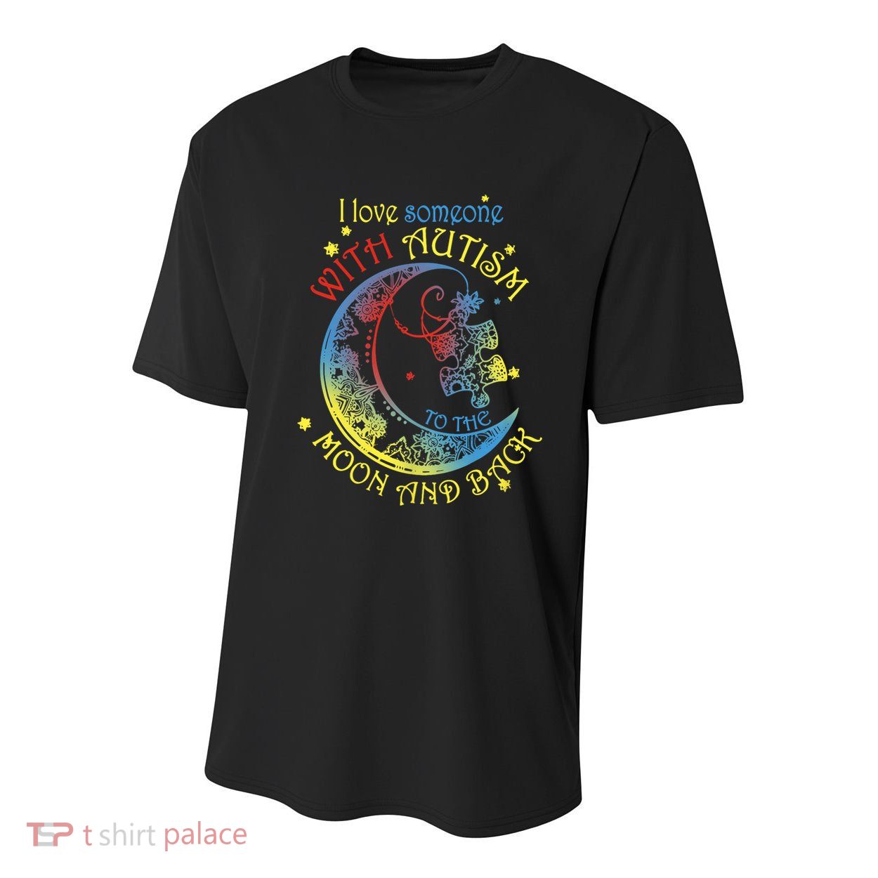 I Love Someone With Autism To The Moon And Back Youth Performance Sprint T-Shirt